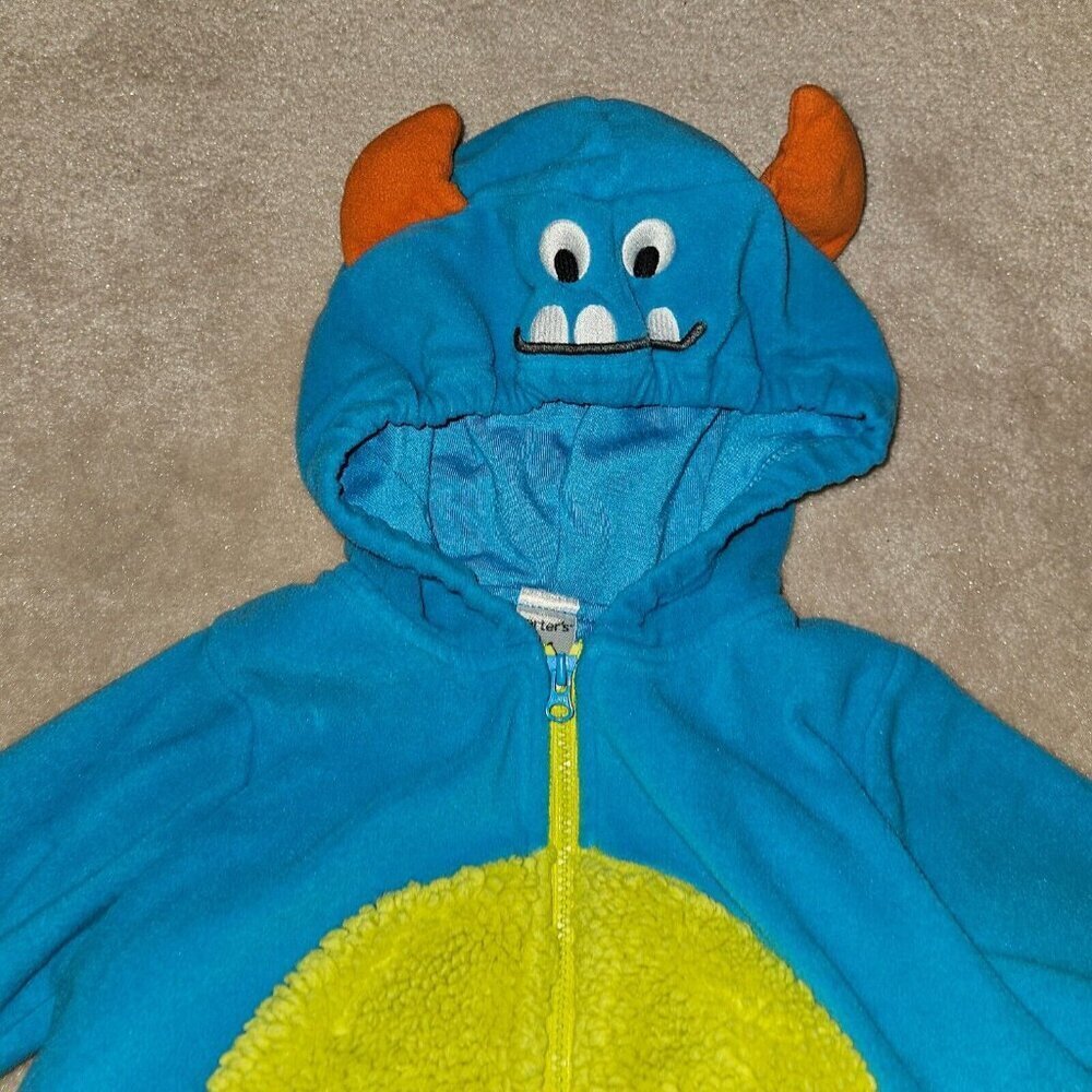 Carter's Blue & Lime Monster Hooded Costume Set - Picture 3 of 8